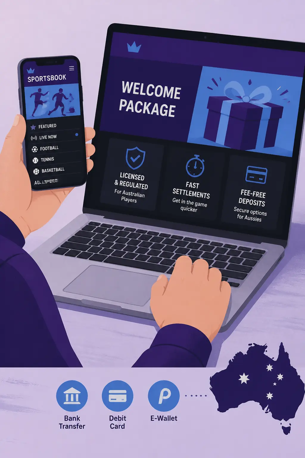 Crown Slots Sportsbook visual guide for Crown Slots Casino
